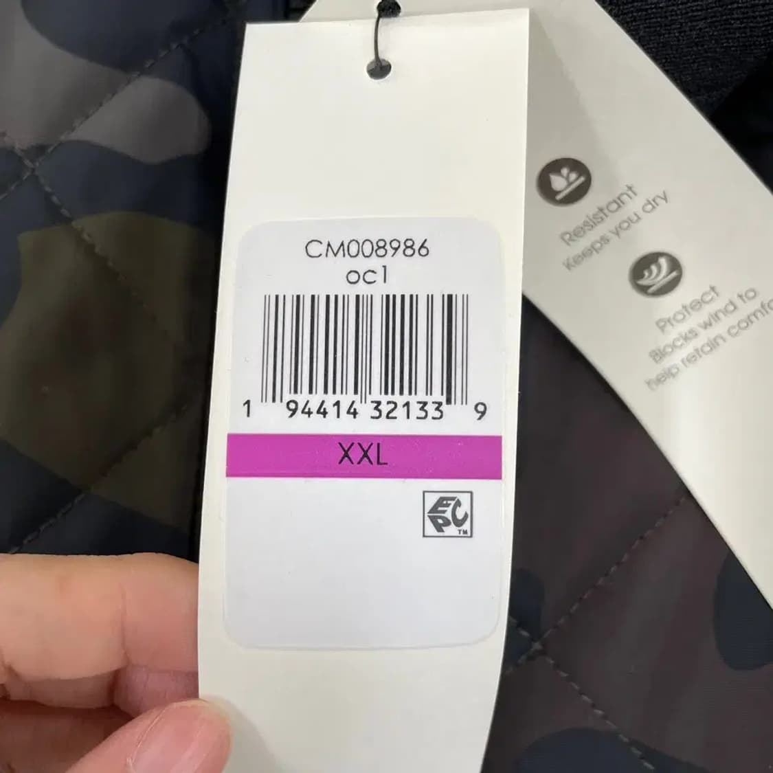 (새상품) XXL 캘빈클라인 카모 경량패딩 남성 상품이미지7