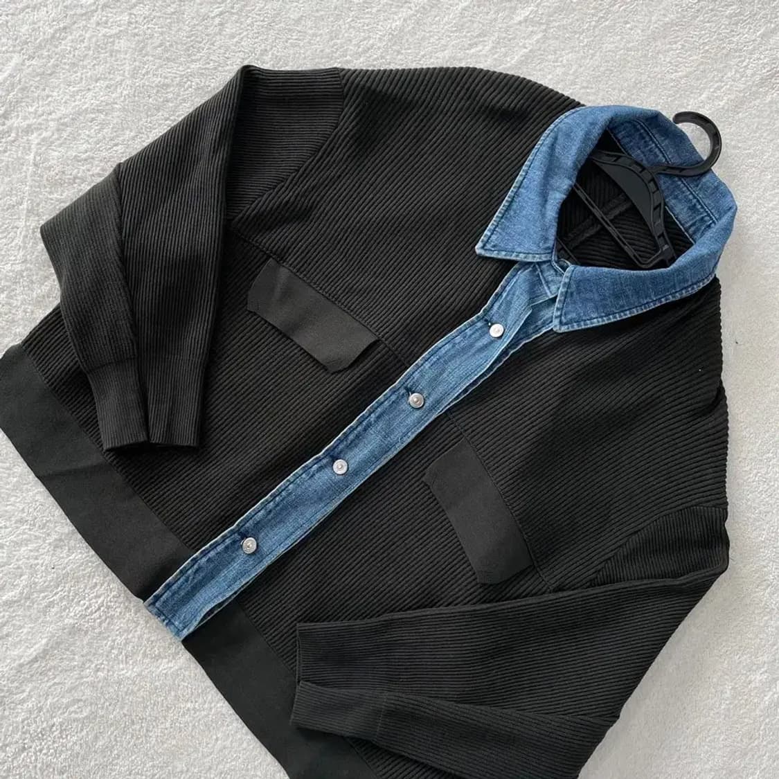 시스템 여성 데님 니트가디건 F 상품이미지3