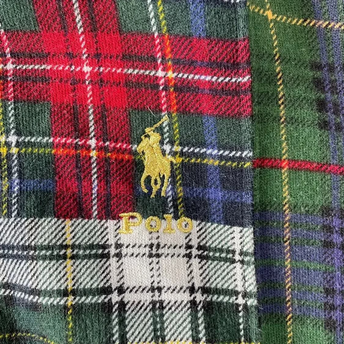 XS 폴로 신형 골드포니 멀티체크 후드티 90-95 상품이미지5