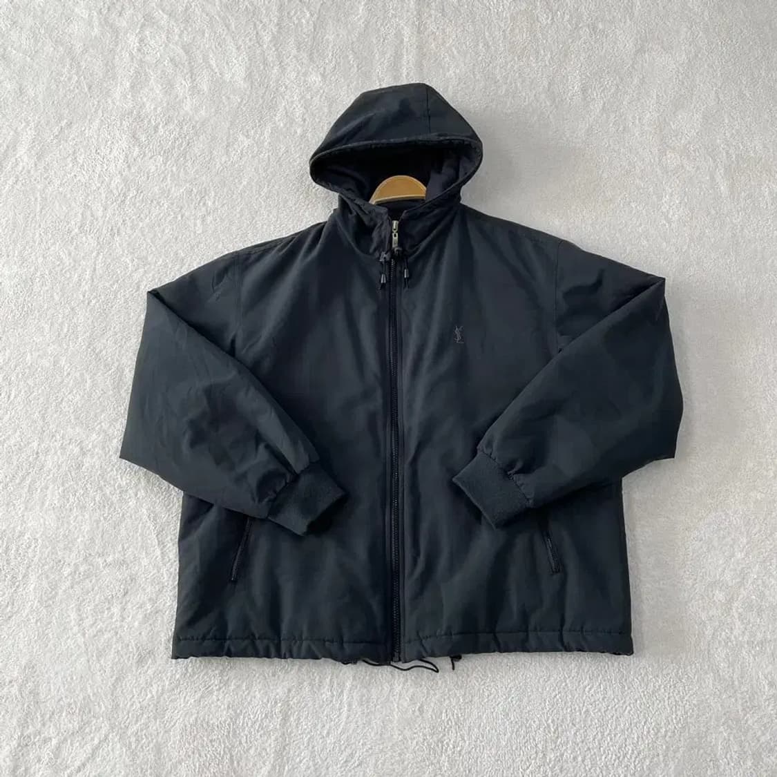 105 입생로랑 올드스쿨 누빔 후드패딩 자켓 XL 블루종 상품이미지1