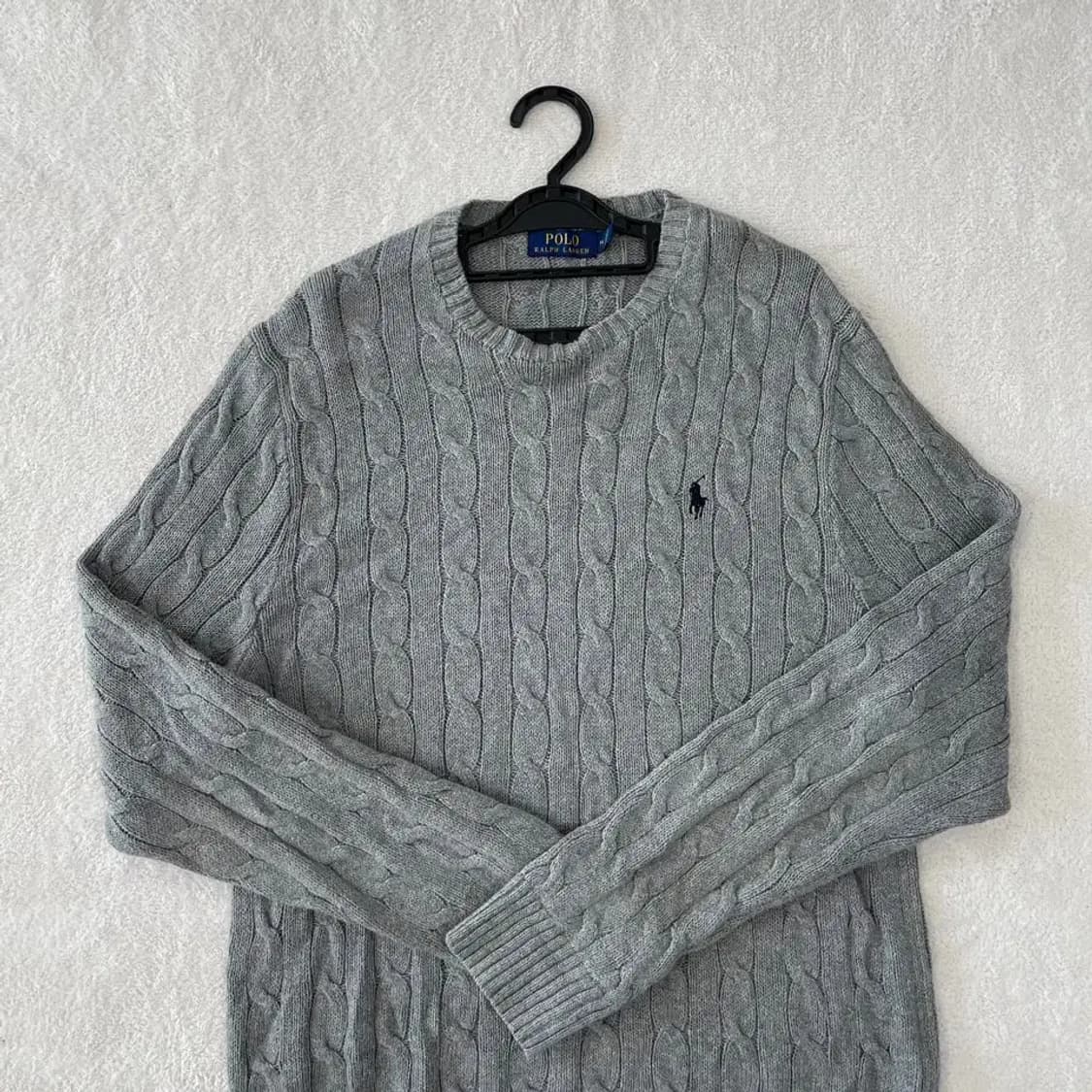 폴로 신형 꽈배기 니트 M 그레이 상품이미지2