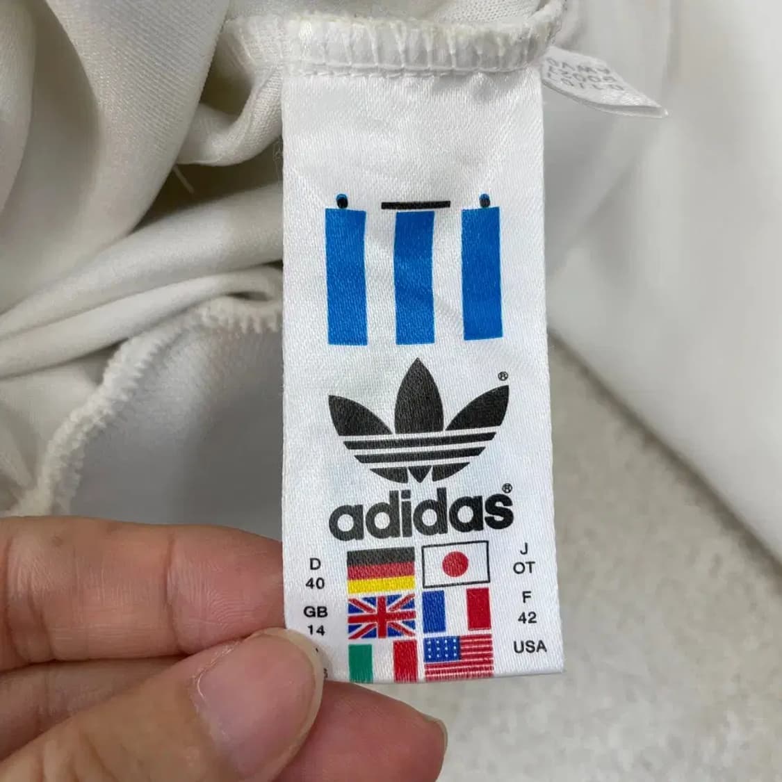 L 아디다스 트로페즈 화이트 트랙탑 져지 희귀 상품이미지6