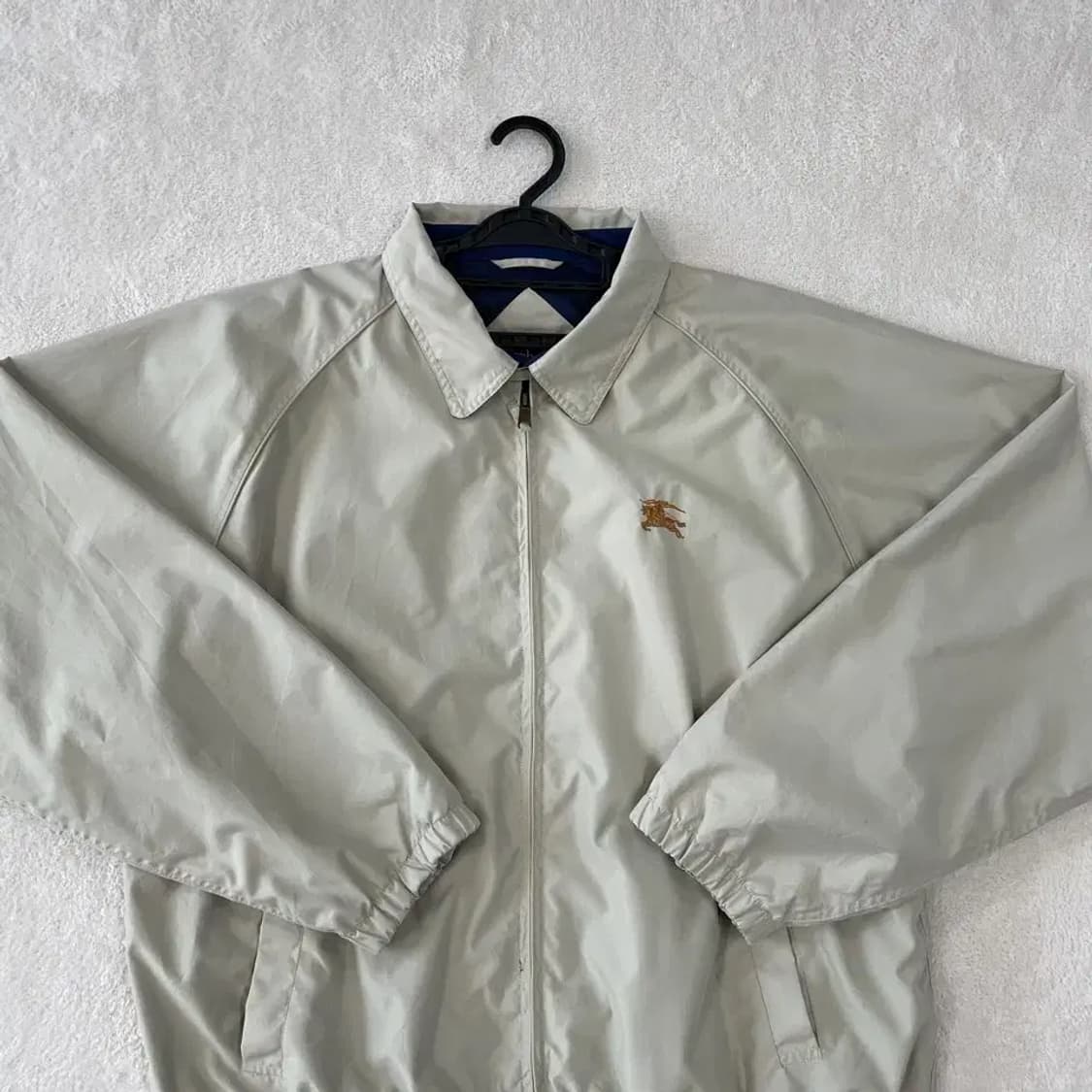 XXL 버버리 올드스쿨 빅로고 블루종 바람막이 자켓 상품이미지3