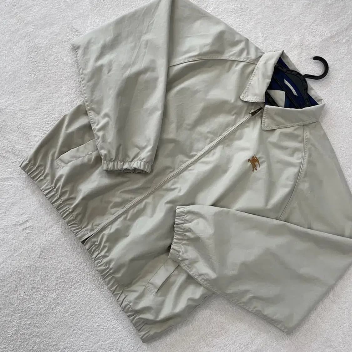 XXL 버버리 올드스쿨 빅로고 블루종 바람막이 자켓 상품이미지4