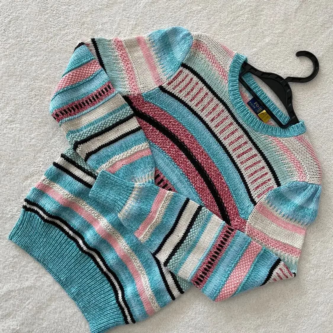 S 폴로 여성 신형 스트라이프 니트 상품이미지3