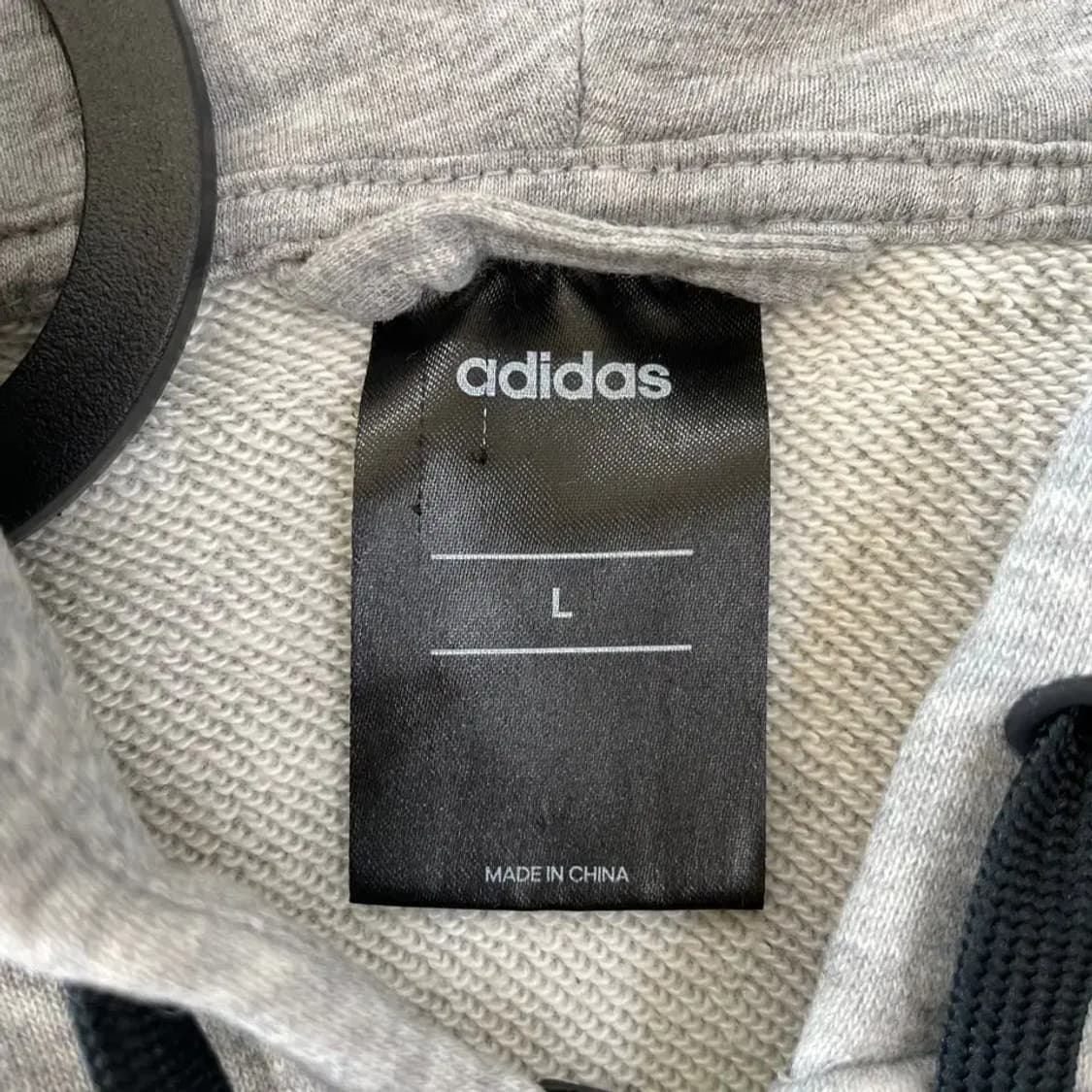 L 아디다스 그레이 후드집업 자켓 상품이미지5