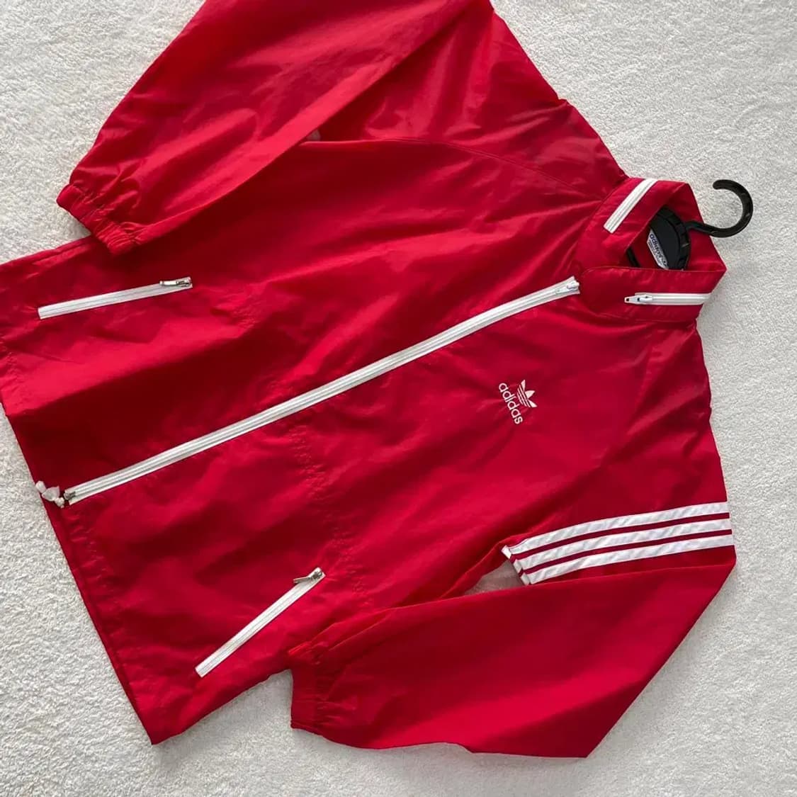 L 아디다스 90'S 올드스쿨 나일론 바람막이 레드 상품이미지3