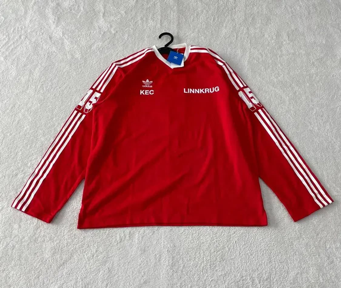 (새상품) XL 아디다스 2005 링크럭 럭비 긴팔져지 레드 올드스쿨 상품이미지1