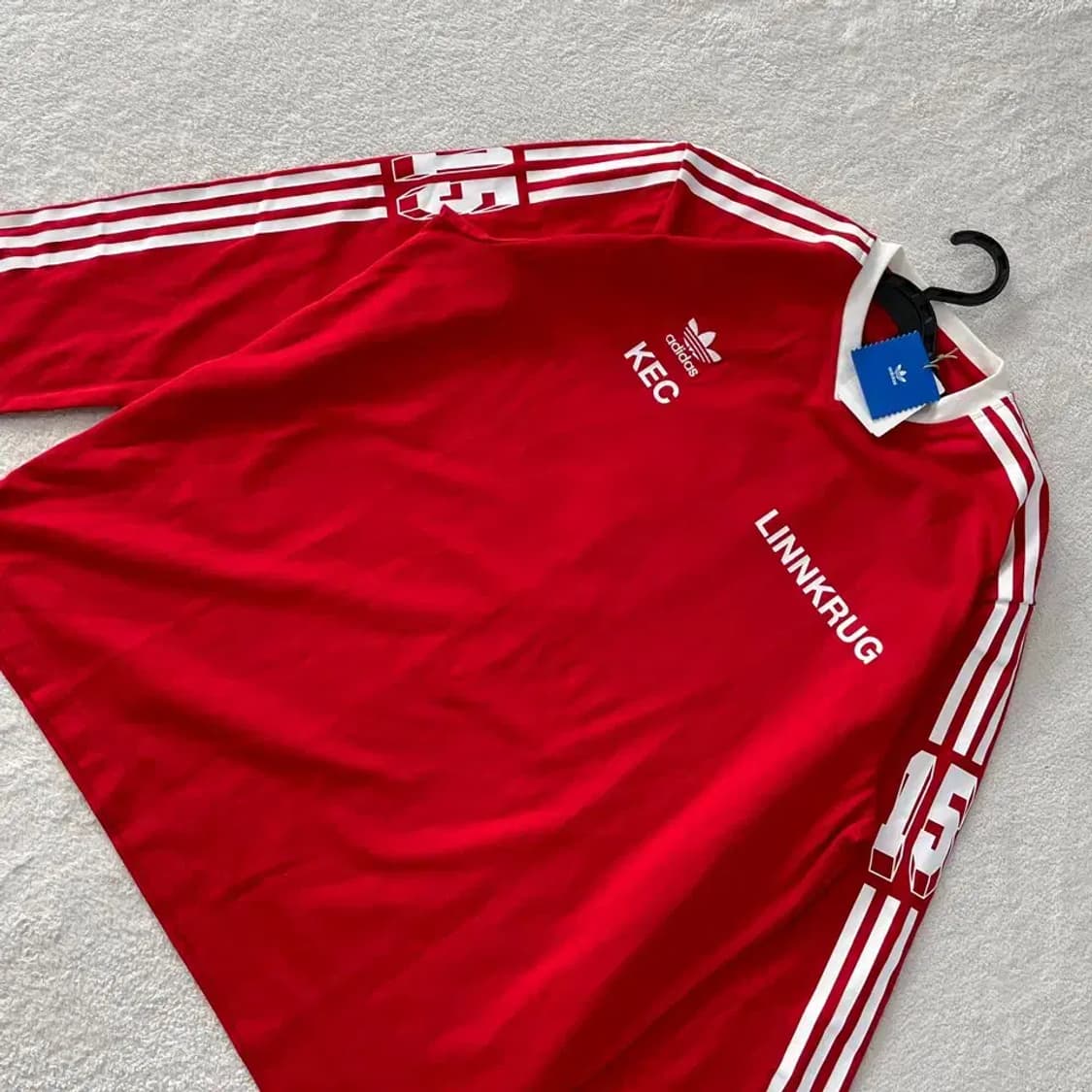 (새상품) XL 아디다스 2005 링크럭 럭비 긴팔져지 레드 올드스쿨 상품이미지3