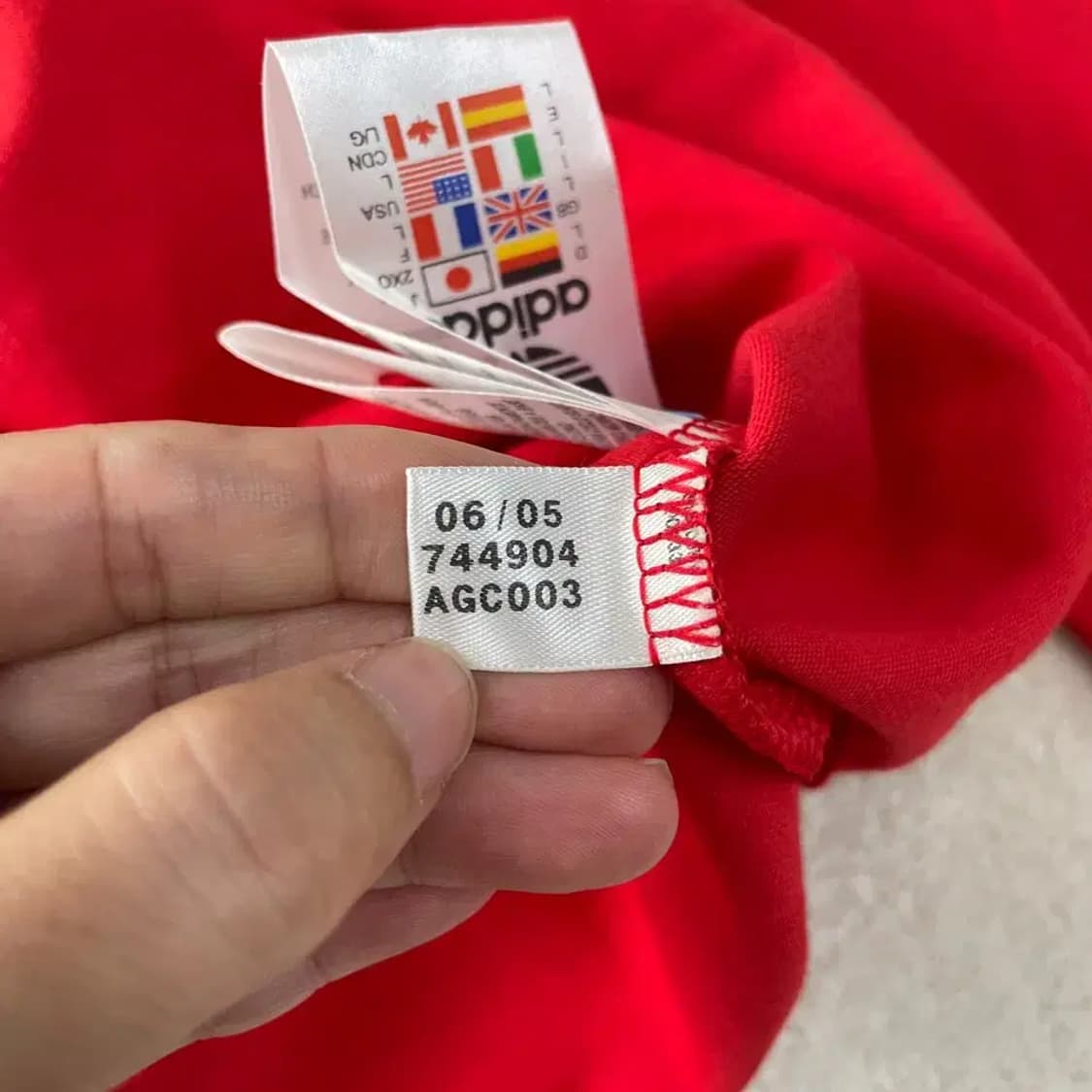 (새상품) XL 아디다스 2005 링크럭 럭비 긴팔져지 레드 올드스쿨 상품이미지9