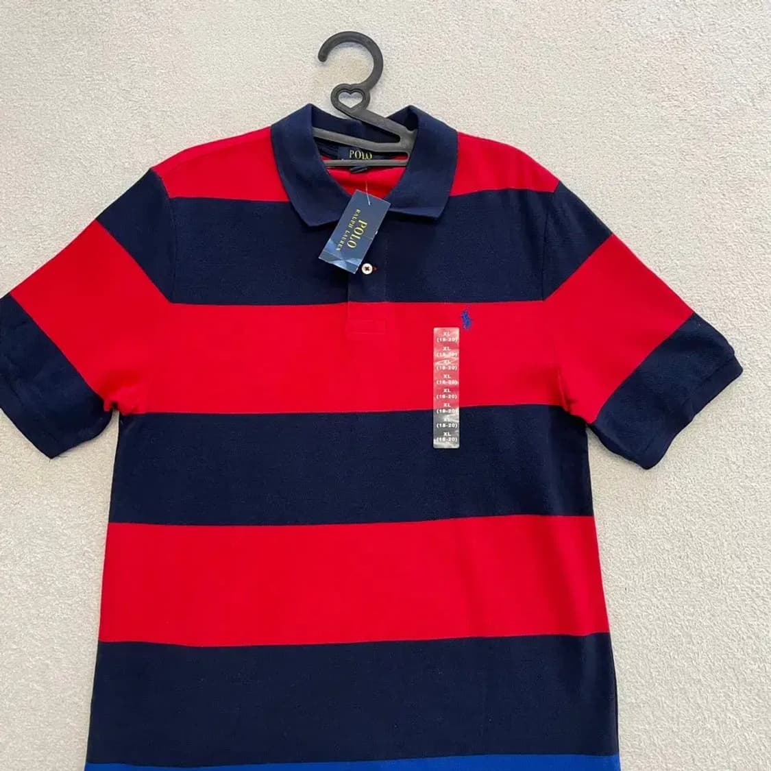 (새상품) 폴로 스트라이프 반팔카라티 95 상품이미지2