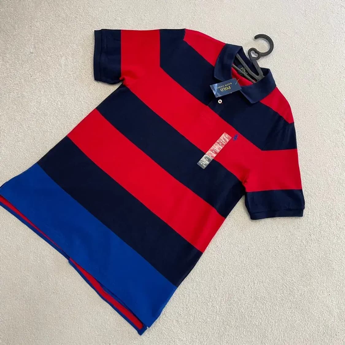 (새상품) 폴로 스트라이프 반팔카라티 95 상품이미지3