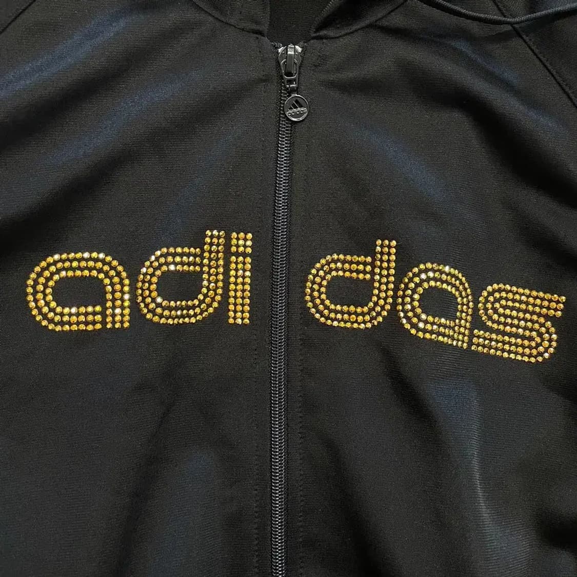 아디다스 크롭 검금 후드져지 리메이크 상품이미지5