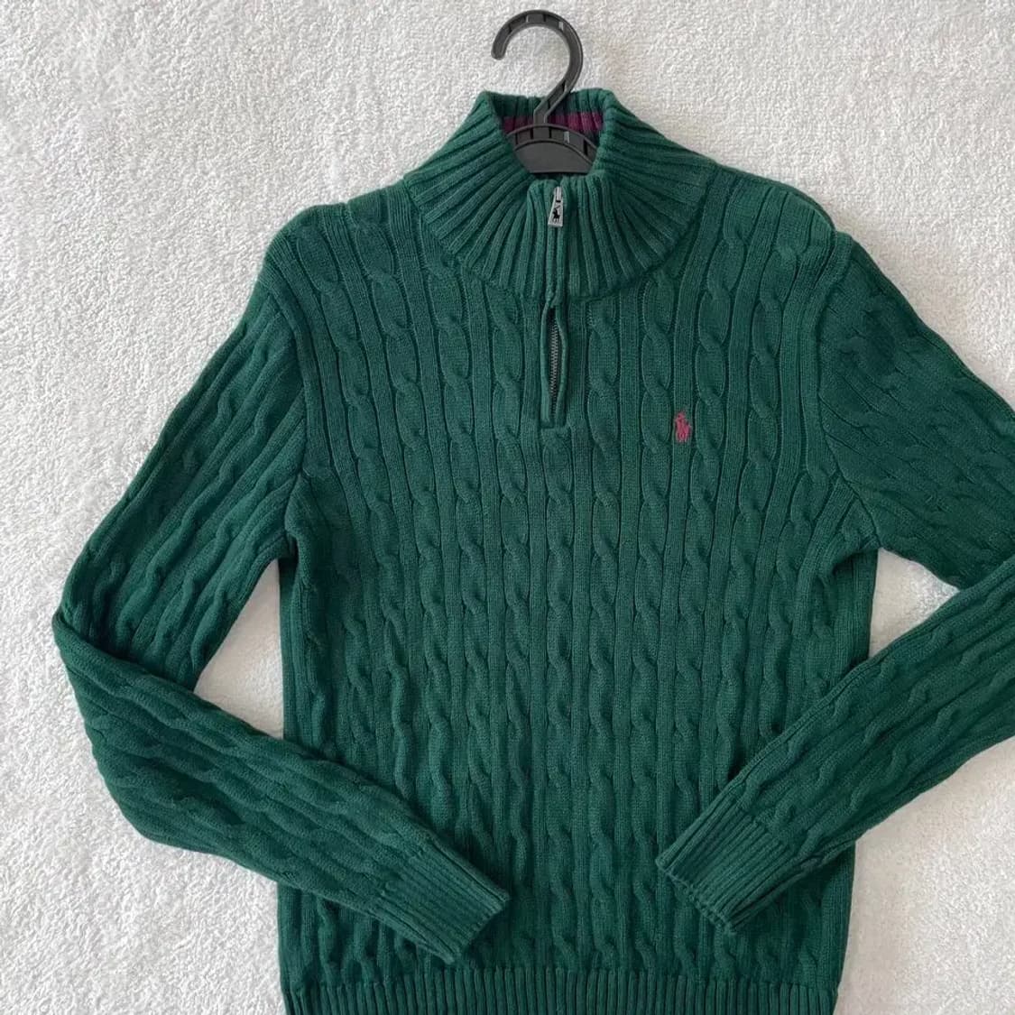 66 폴로 신형 여성 반집업 니트 M 꽈배기 상품이미지2