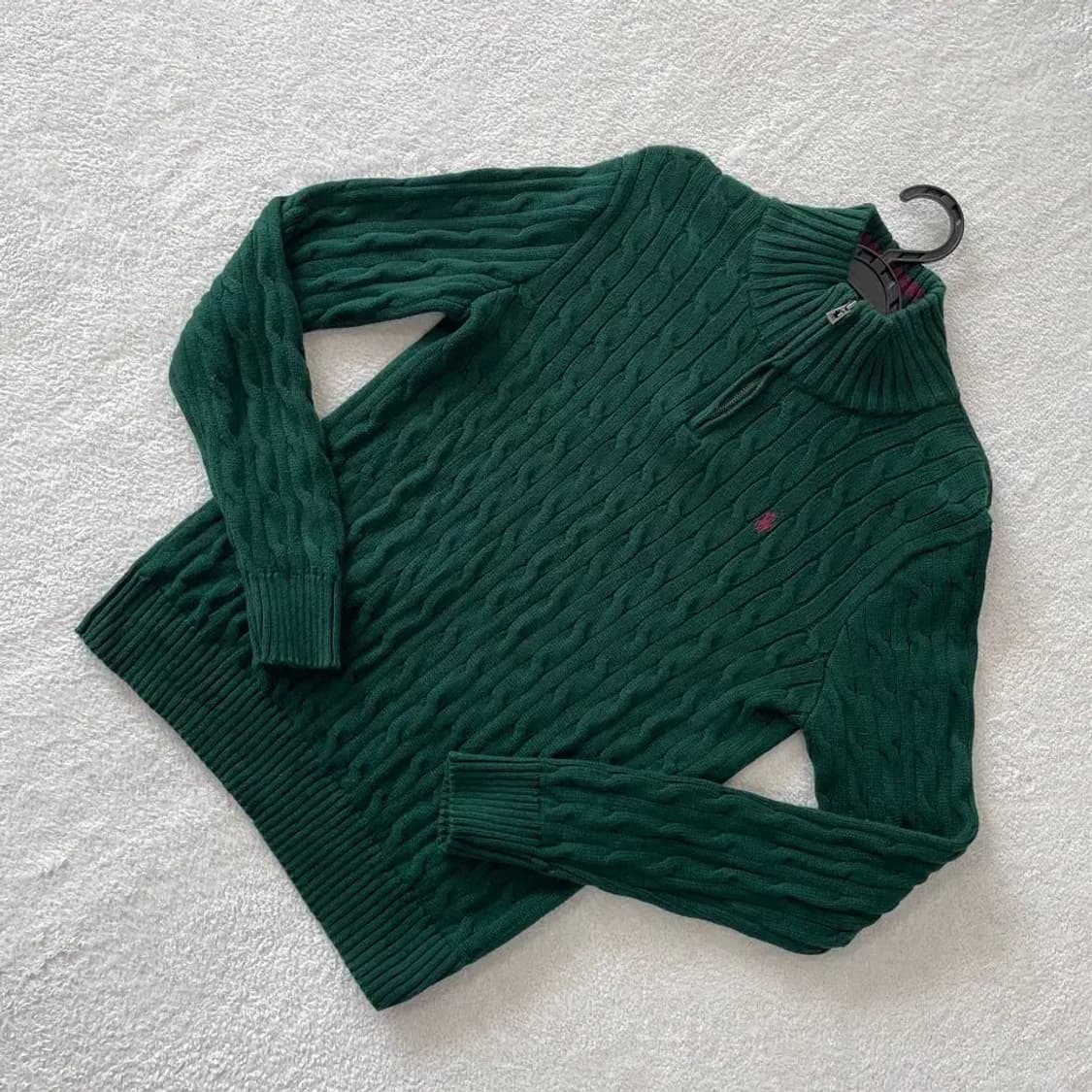 66 폴로 신형 여성 반집업 니트 M 꽈배기 상품이미지3