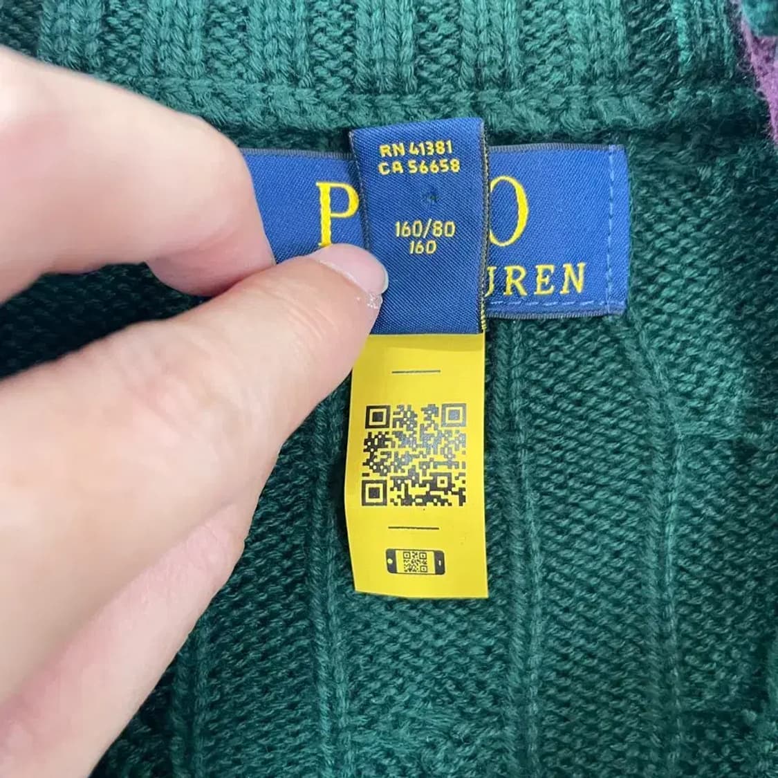 66 폴로 신형 여성 반집업 니트 M 꽈배기 상품이미지5