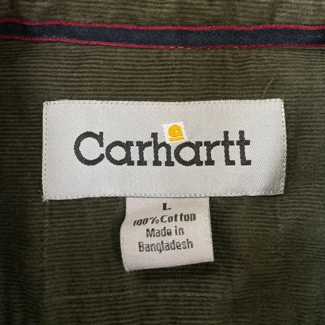 105-110 칼하트 코듀로이 카키 셔츠 리워크 상품이미지4