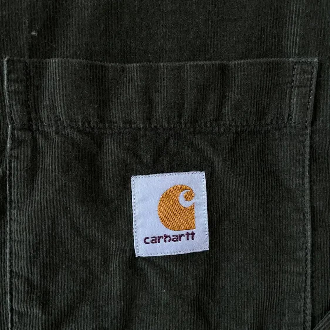 105-110 칼하트 코듀로이 카키 셔츠 리워크 상품이미지5