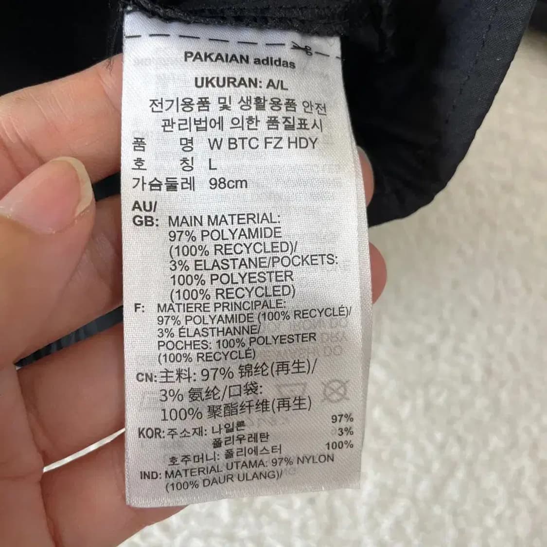 L 아디다스 2025 여성 신형 바람막이 골프 상품이미지5