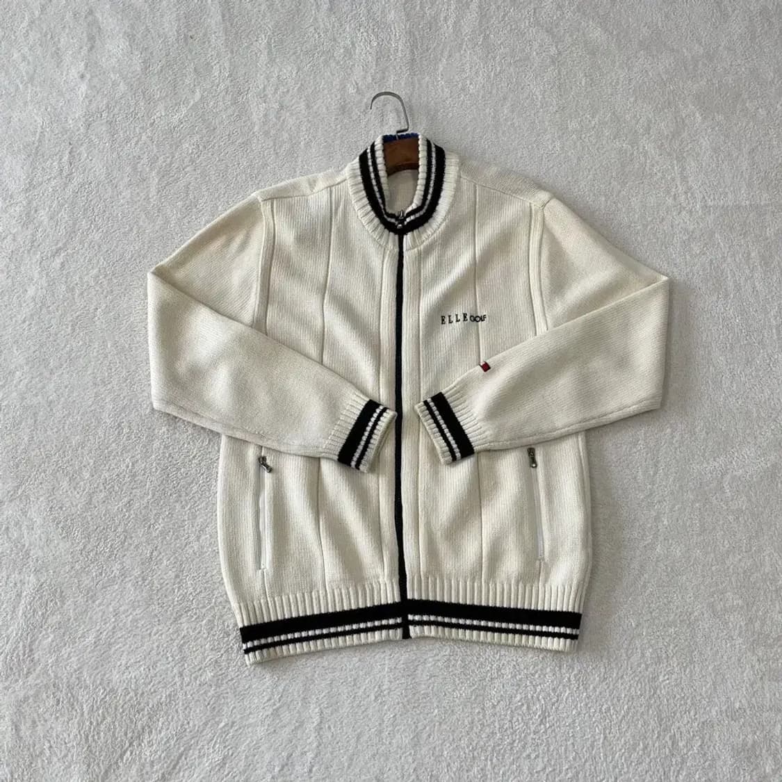 엘르 골프 남성 니트집업 자켓 100 L 상품이미지1