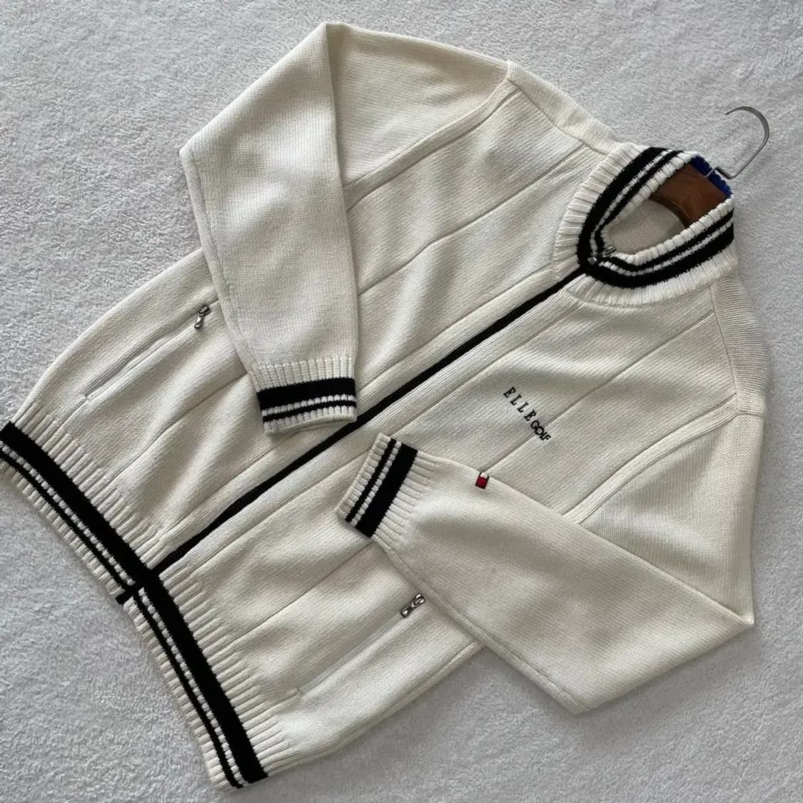 엘르 골프 남성 니트집업 자켓 100 L 상품이미지3