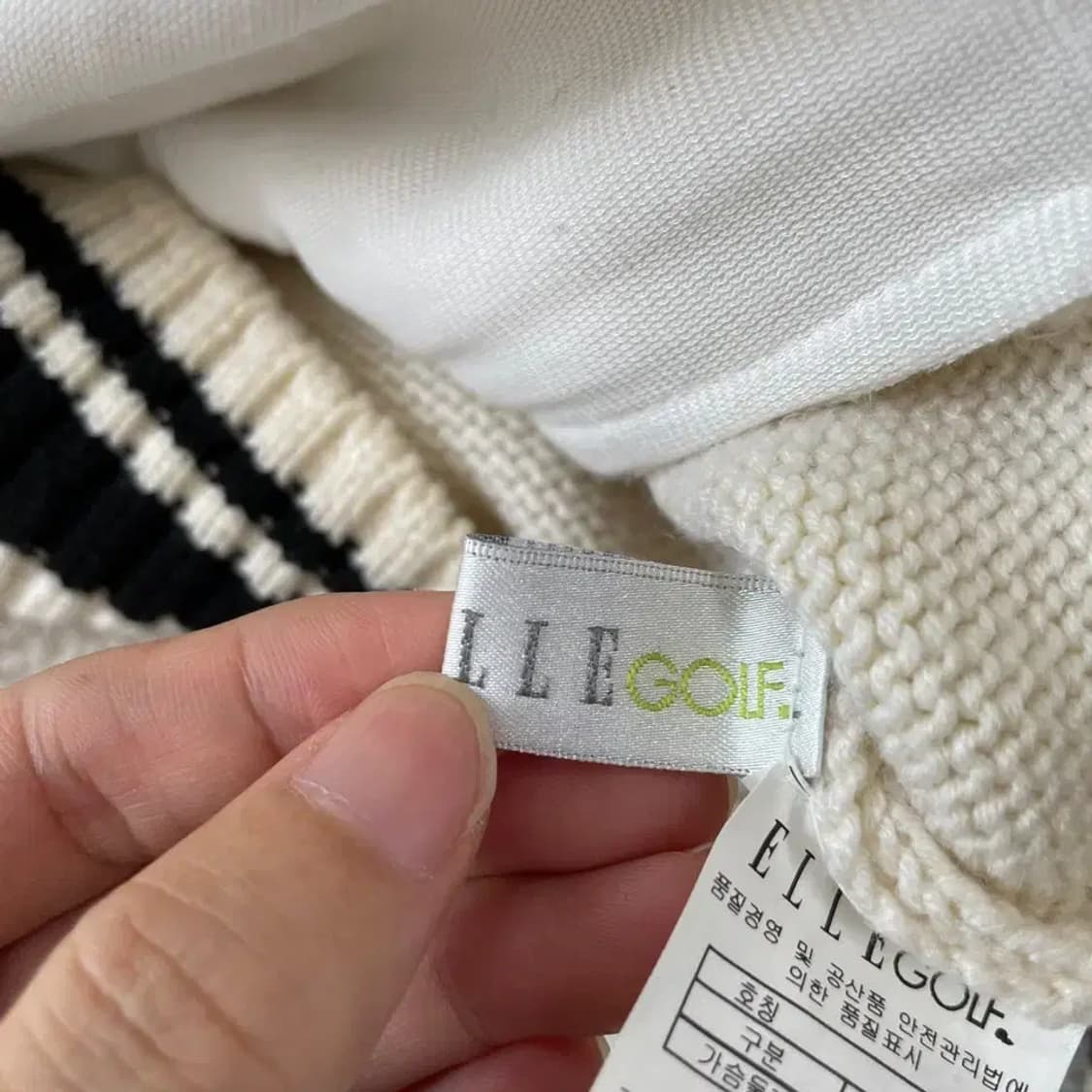 엘르 골프 남성 니트집업 자켓 100 L 상품이미지6
