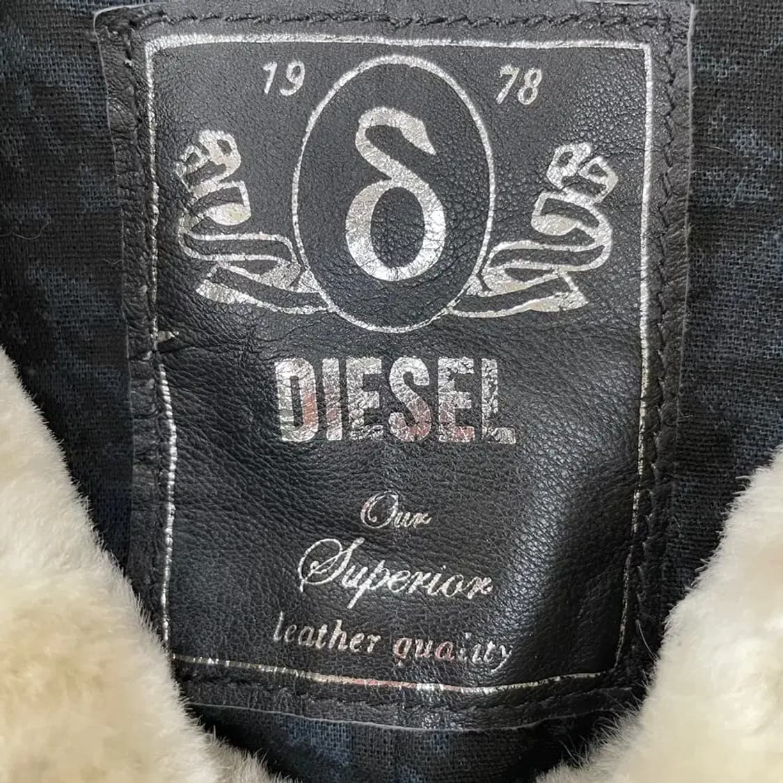 XS 디젤 여성 양가죽 무스탕 시어링 자켓 상품이미지6