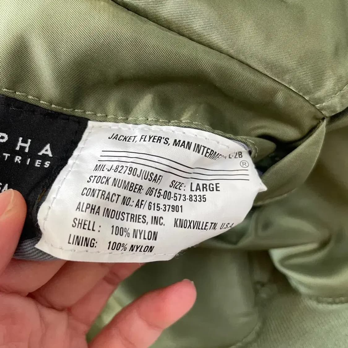 L 알파인더스트리 MA1 마원 자켓 상품이미지6