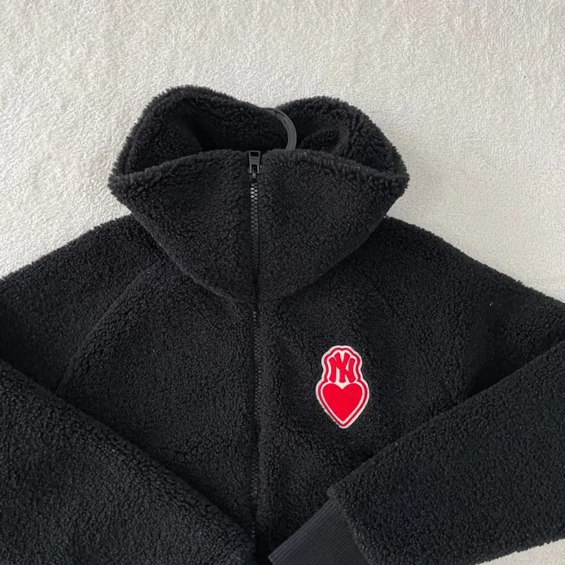 MLB 여성 하트크롭 후리스 자켓 S 상품이미지2