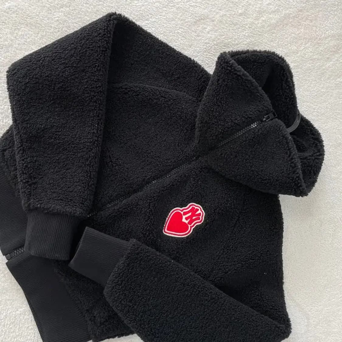 MLB 여성 하트크롭 후리스 자켓 S 상품이미지3