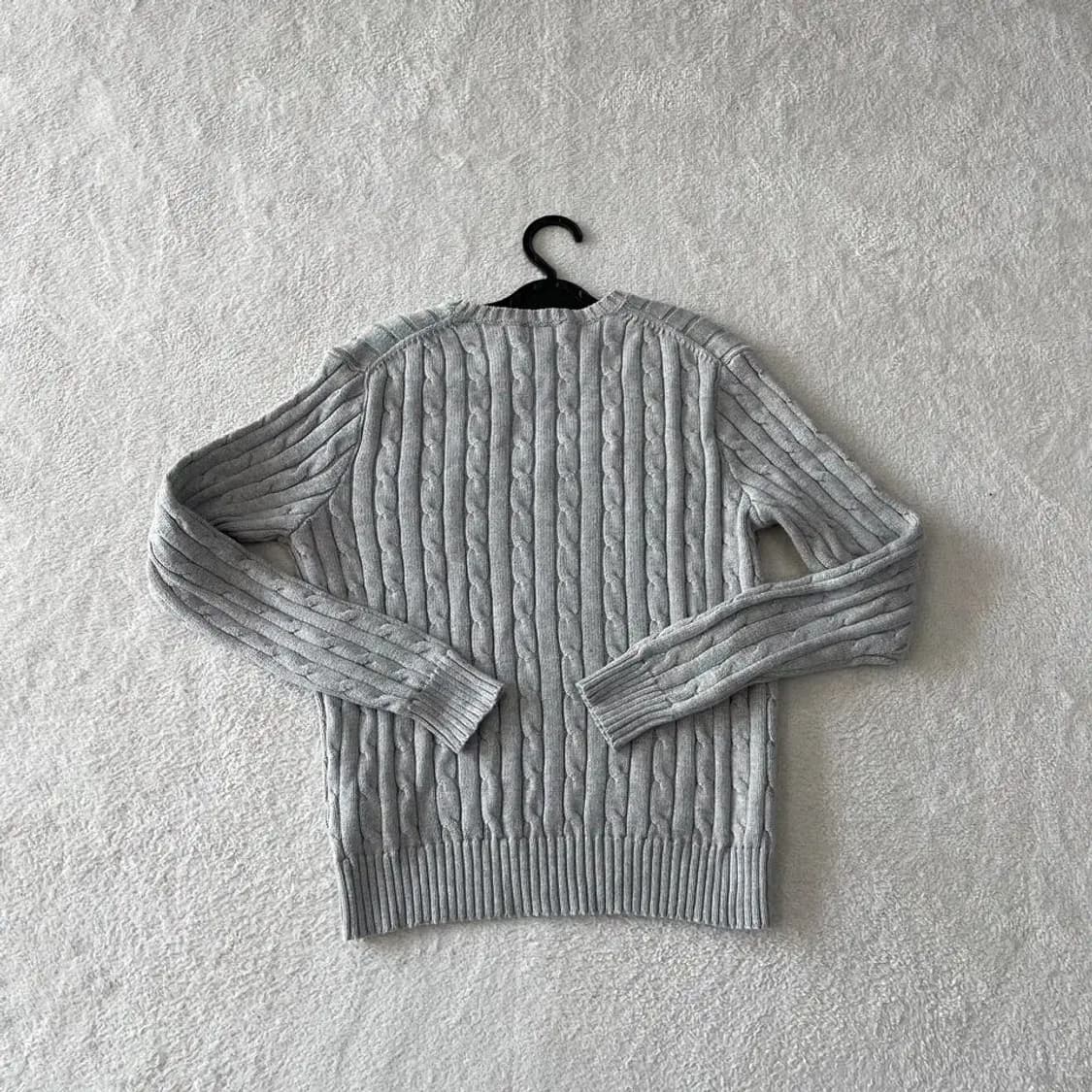 L 폴로 여성 꽈배기브이넥 니트 케이블 상품이미지8