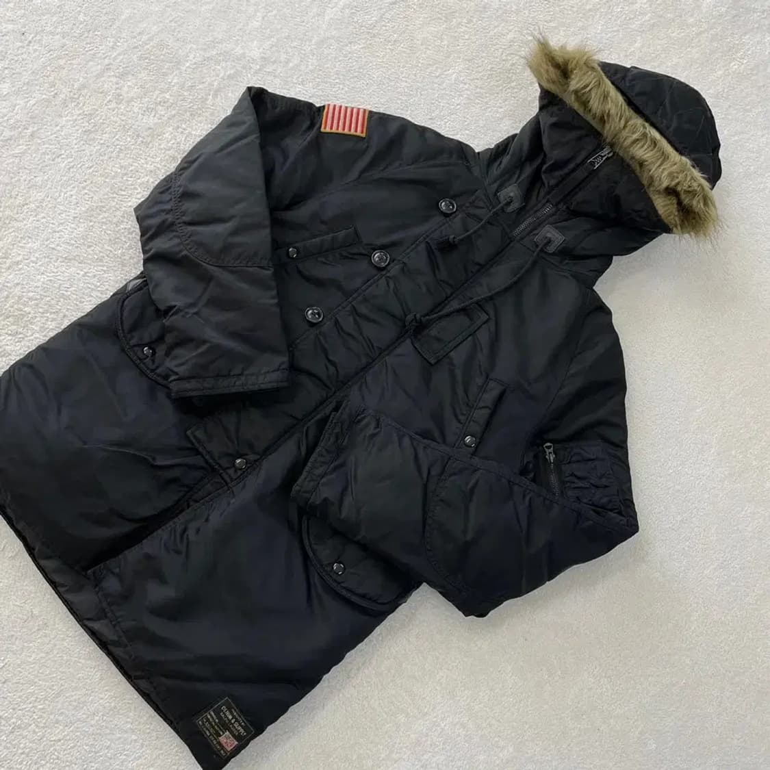 폴로 n3b 성조기 다운패딩 자켓 95-100 데님앤서플라이 상품이미지3