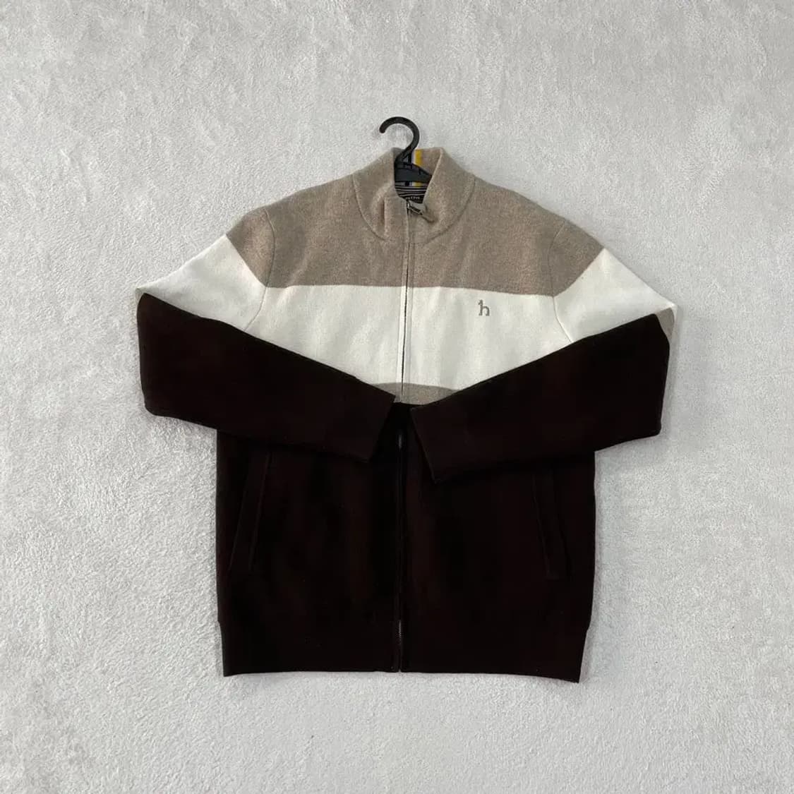 L 헤지스 남성 신형 울 방풍니트집업 자켓 100 상품이미지1