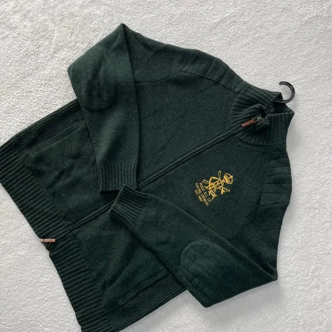 XXL 폴로 남성 울 니트집업 자켓 상품이미지3