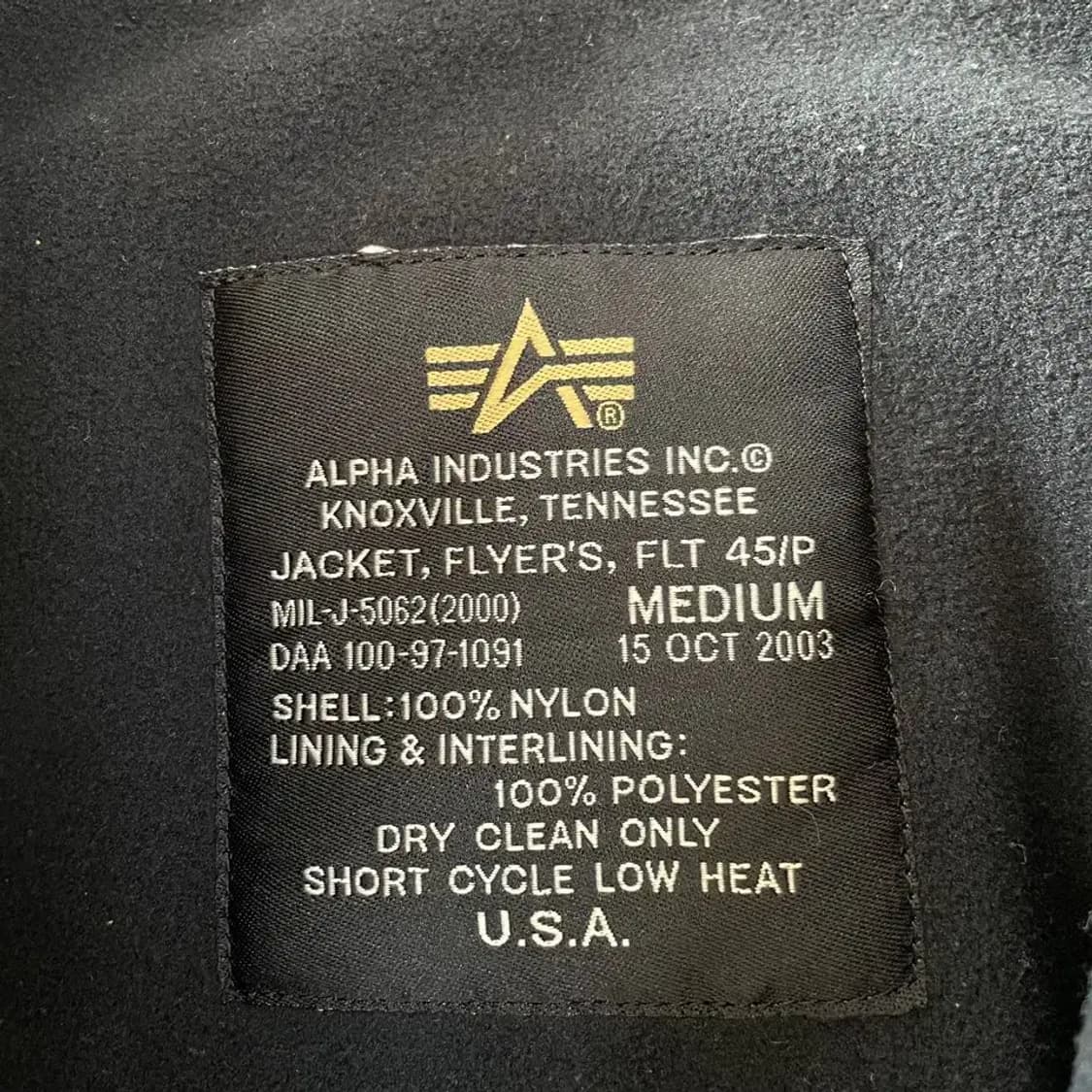 알파인더스트리 90'S CWU-45P 봄버 자켓 상품이미지4