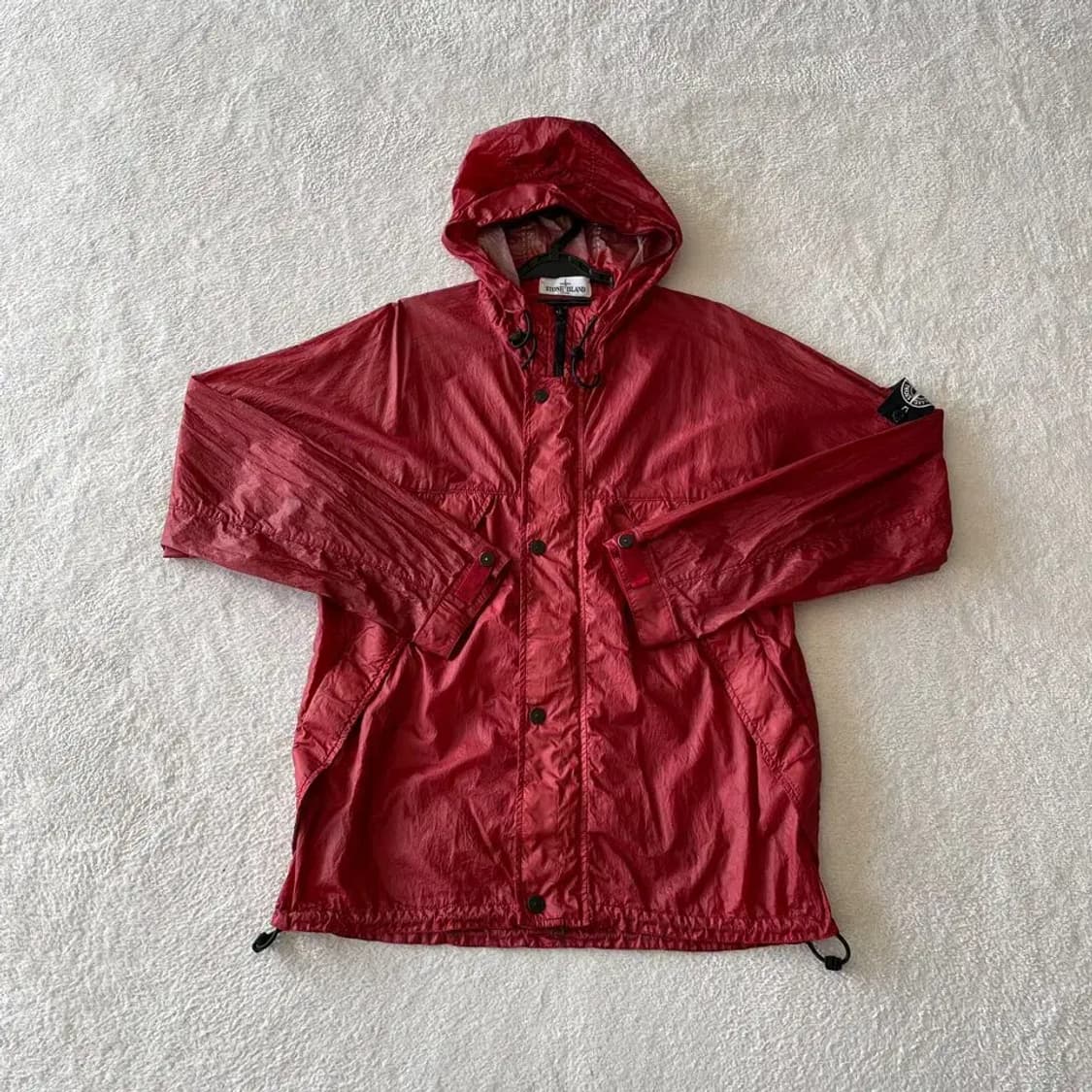 M 스톤아일랜드 라미 바람막이 자켓 화이트와펜 상품이미지1