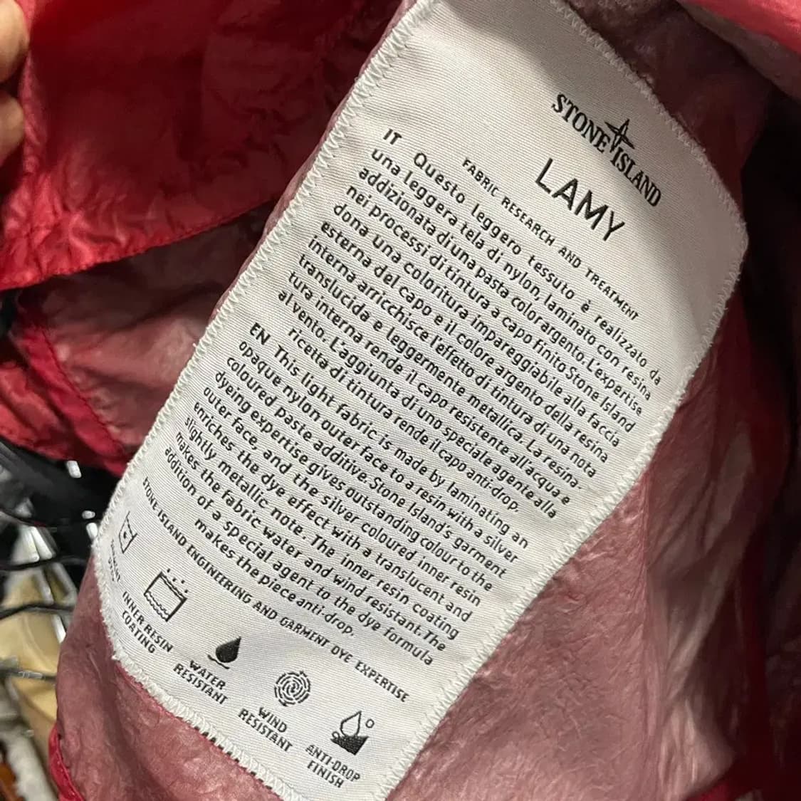 M 스톤아일랜드 라미 바람막이 자켓 화이트와펜 상품이미지7