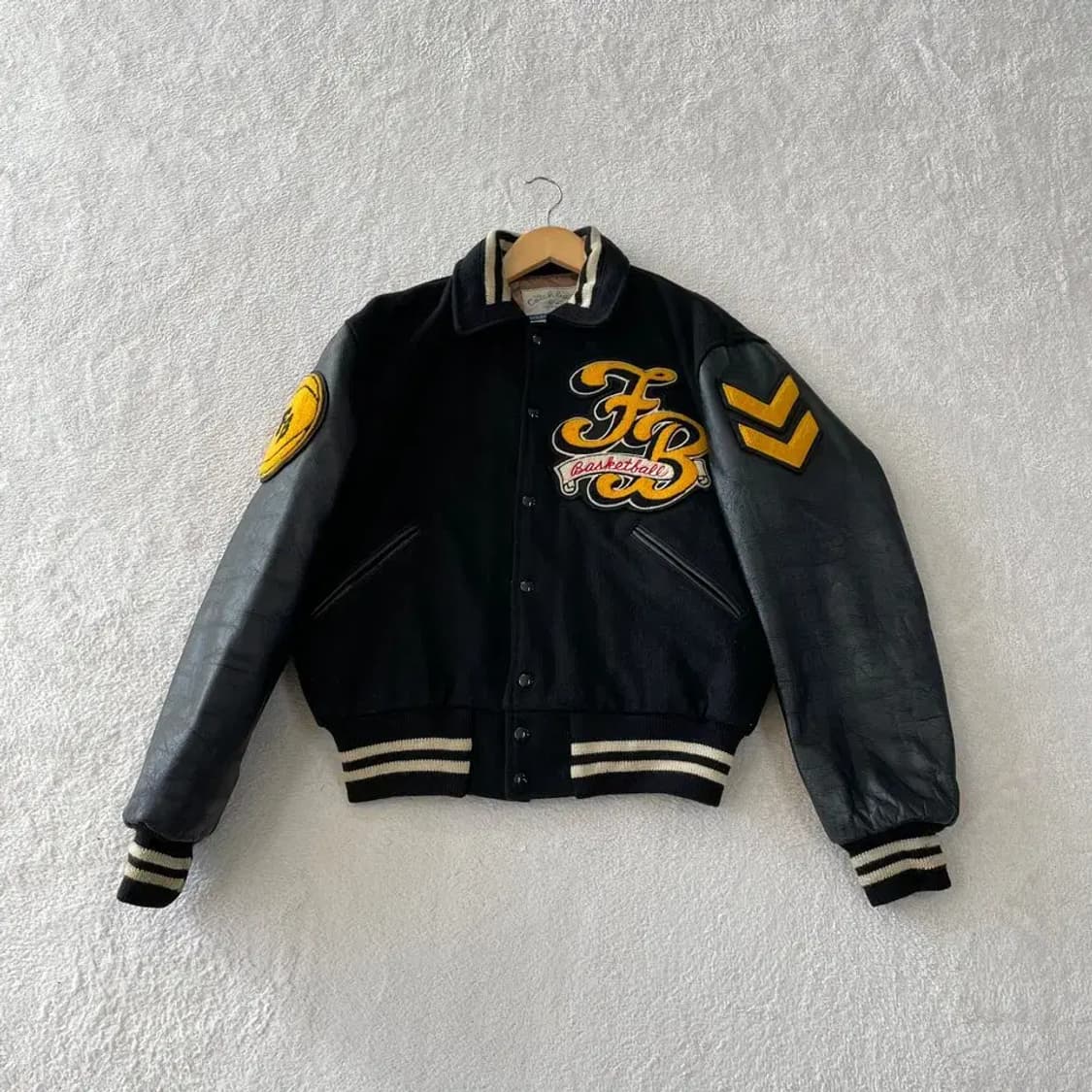 캐치볼 USA 80-90's 소가죽 울바시티 자켓 95-100 올드스쿨 상품이미지1