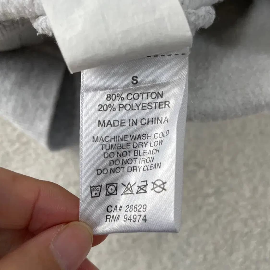 스투시 그레이 후드티 S 상품이미지7