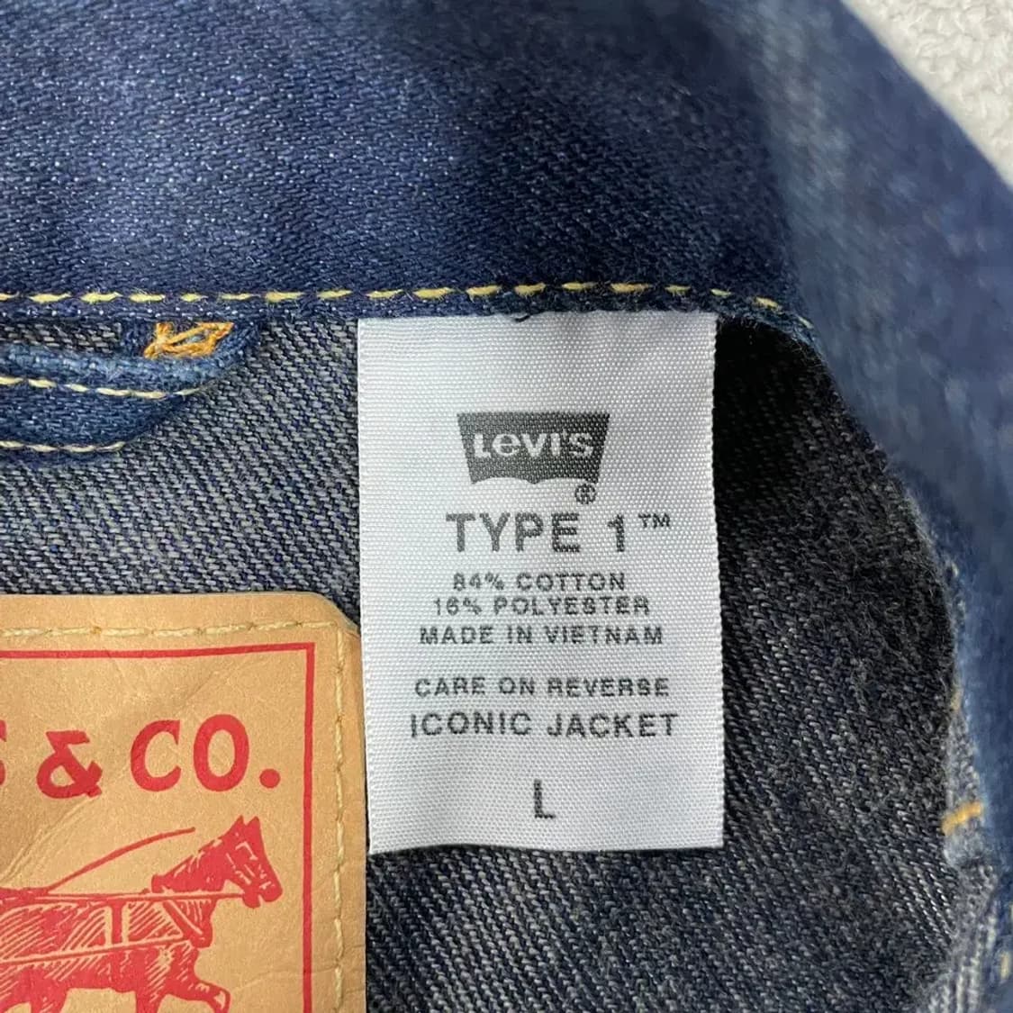 L 리바이스 타입원 블랭크탭 아이코닉 데님 청자켓 상품이미지5