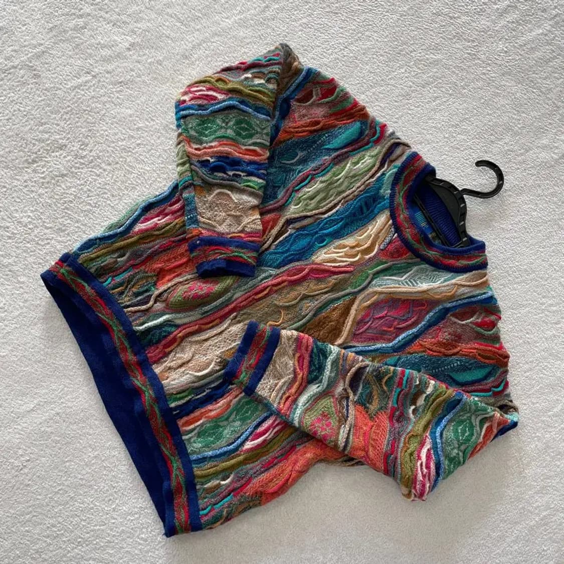 95 림노스 쿠지맛 3D 케이블니트 S 빈티지 상품이미지3