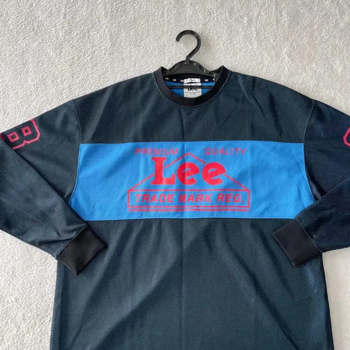 LEE 하우스 로고 매쉬 럭비 져지 L 상품이미지2