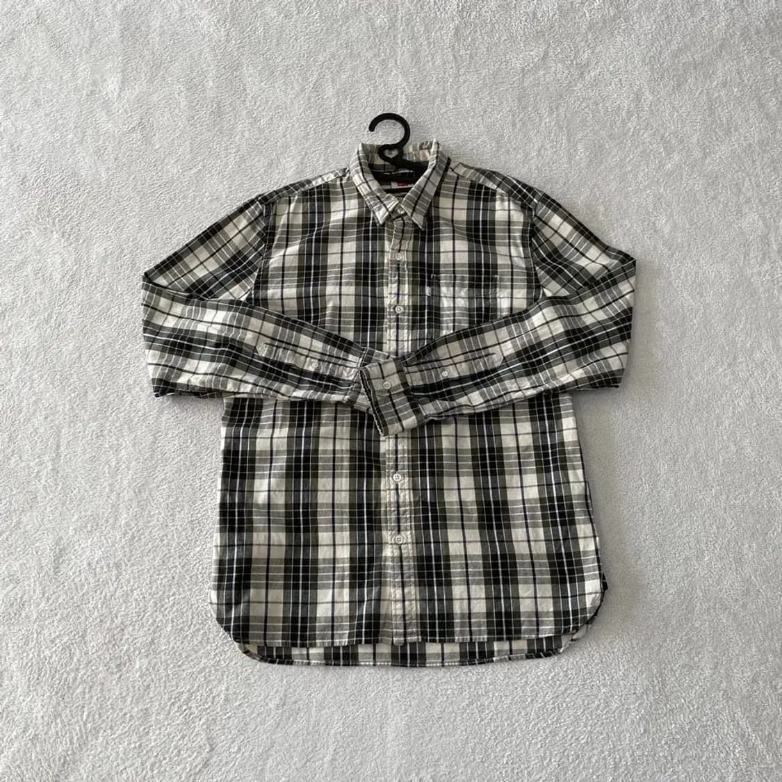 L 리바이스 코튼 플란넬 체크 셔츠 100 상품이미지1