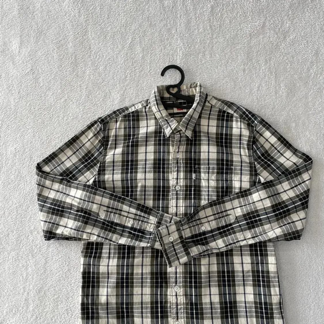 L 리바이스 코튼 플란넬 체크 셔츠 100 상품이미지2