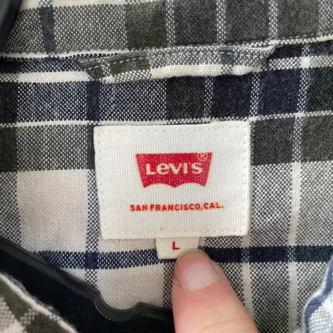 L 리바이스 코튼 플란넬 체크 셔츠 100 상품이미지4