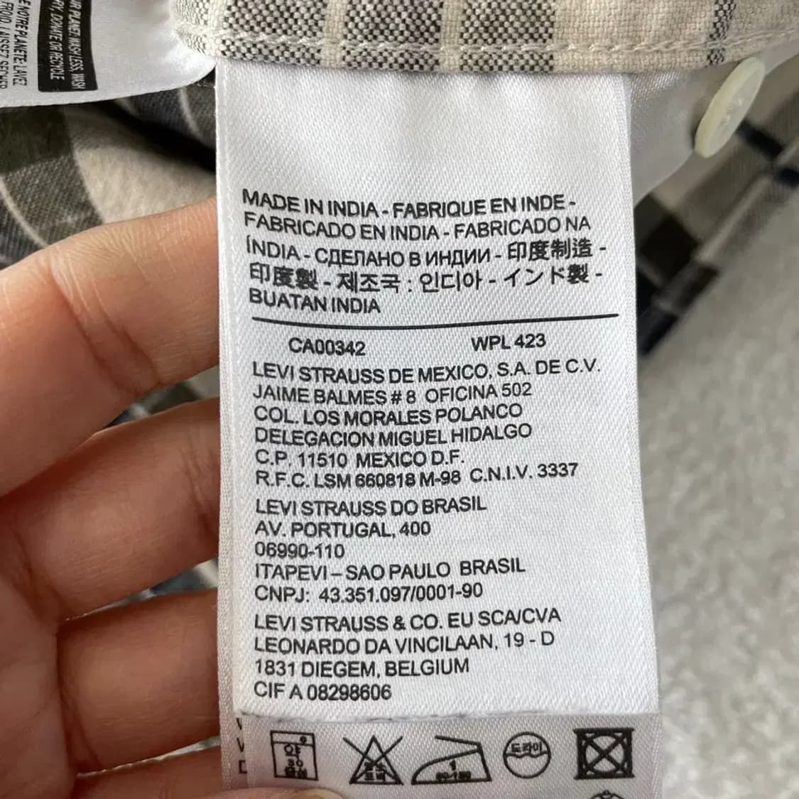 L 리바이스 코튼 플란넬 체크 셔츠 100 상품이미지6