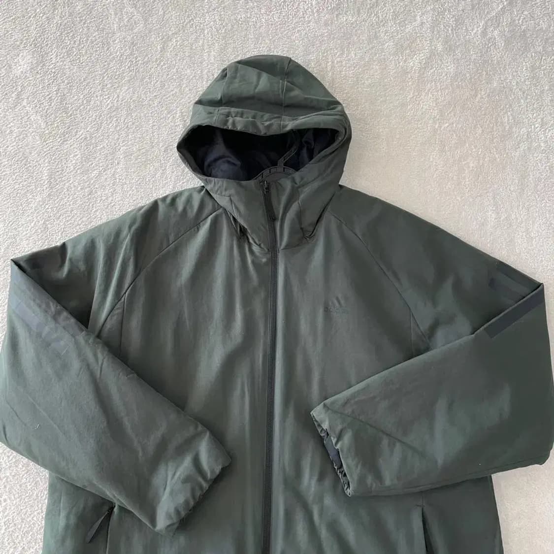 XXL 아디다스 카키 패디드 자켓 패딩 110 빅사이즈 상품이미지2