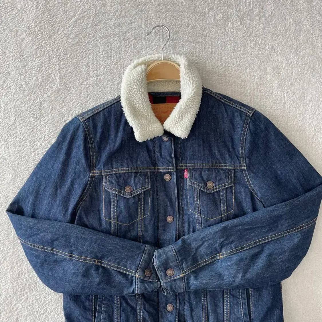 M 리바이스 여성 쉐르파 다운 트러커 데님청자켓 상품이미지2
