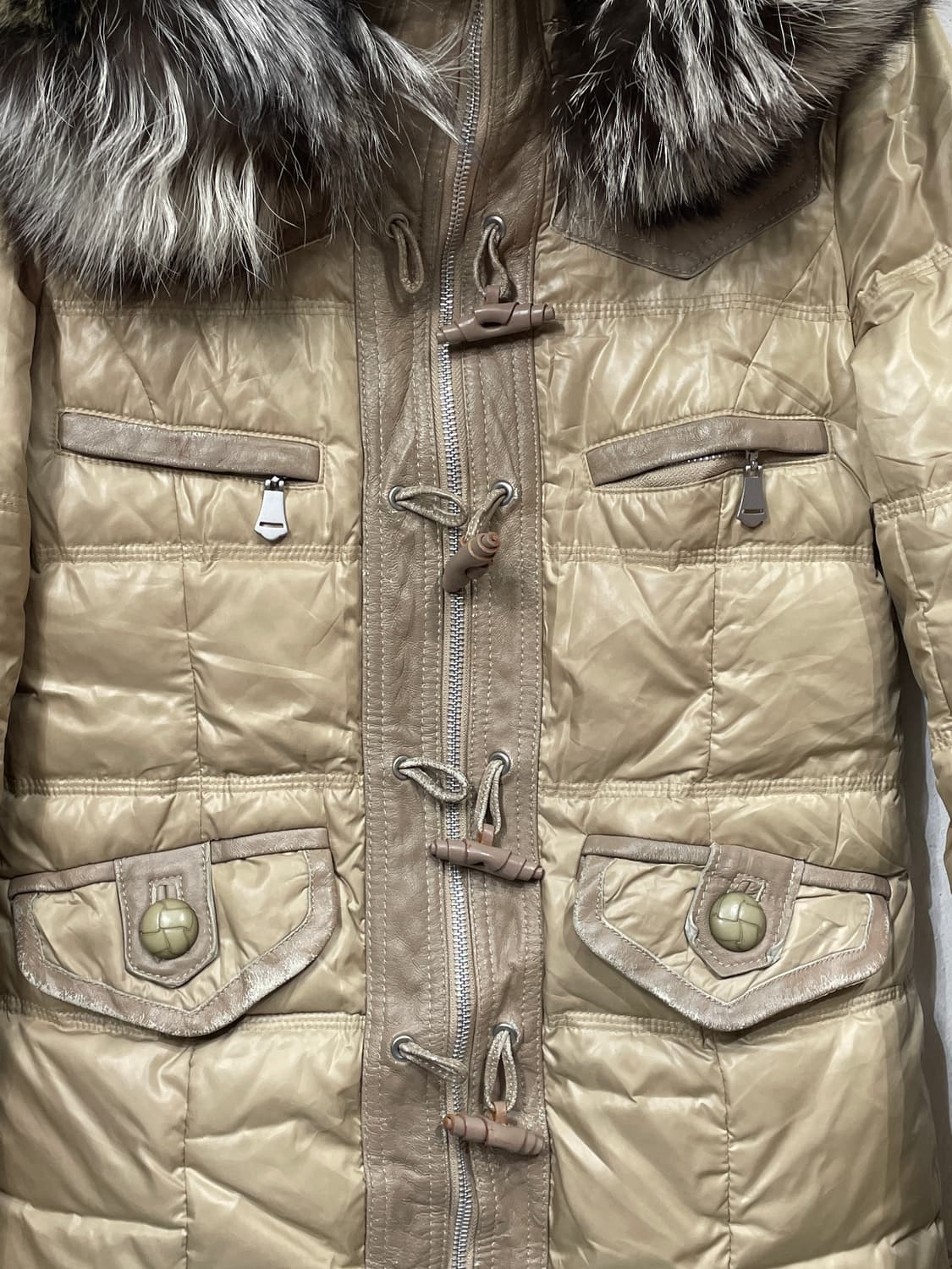 일본빈티지 울프죠 패딩 퍼 야상 자켓 퍼 후드 자켓 S. 상품이미지7