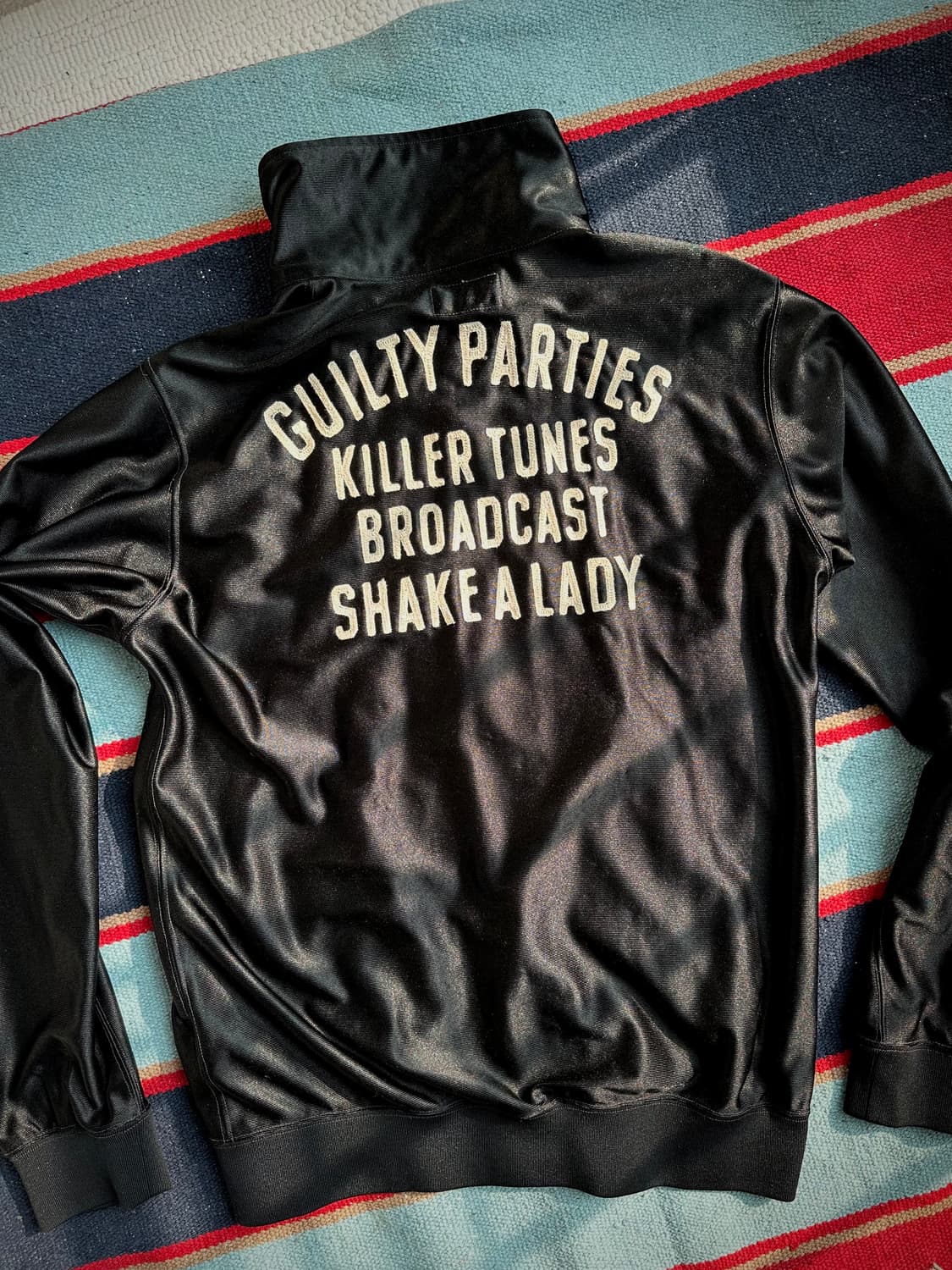 와코마리아 추리닝 저지 집업 자켓 블랙 상품이미지1